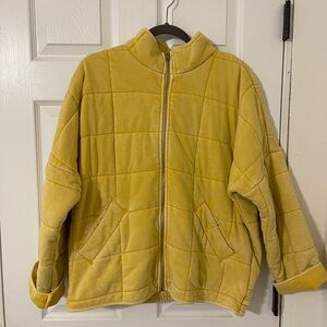 Yellow Quilted Jacket